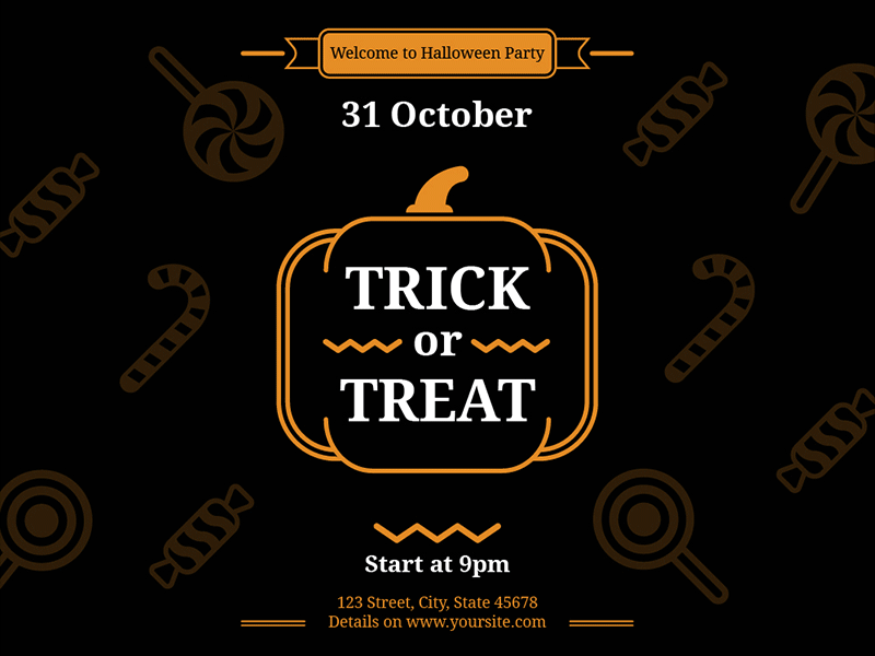 Trick Or Treat | Modern and Creative Templates Suite banner branding business card cover envelope flyer folder identity post poster print social media