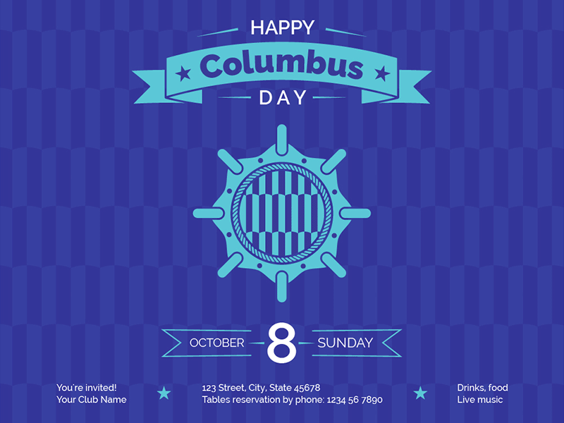 Columbus Day | Modern and Creative Templates Suite banner branding business card cover envelope flyer folder identity post poster print social media