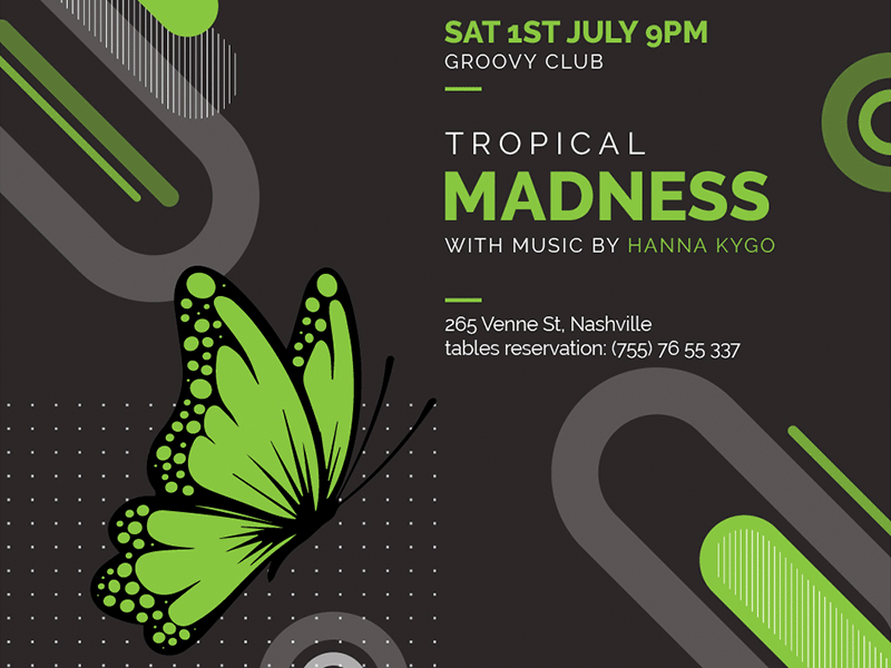 Tropical Madness | Modern and Creative Templates Suite banner branding business card cover envelope flyer folder identity post poster print social media