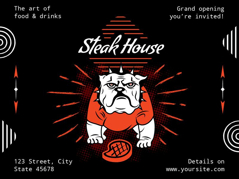 Steak House | Modern and Creative Templates Suite banner branding business card cover envelope flyer folder identity post poster print social media