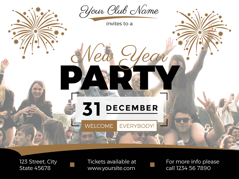 New Year Party | Modern and Creative Templates Suite banner christmas editable flyer poster print promo social media