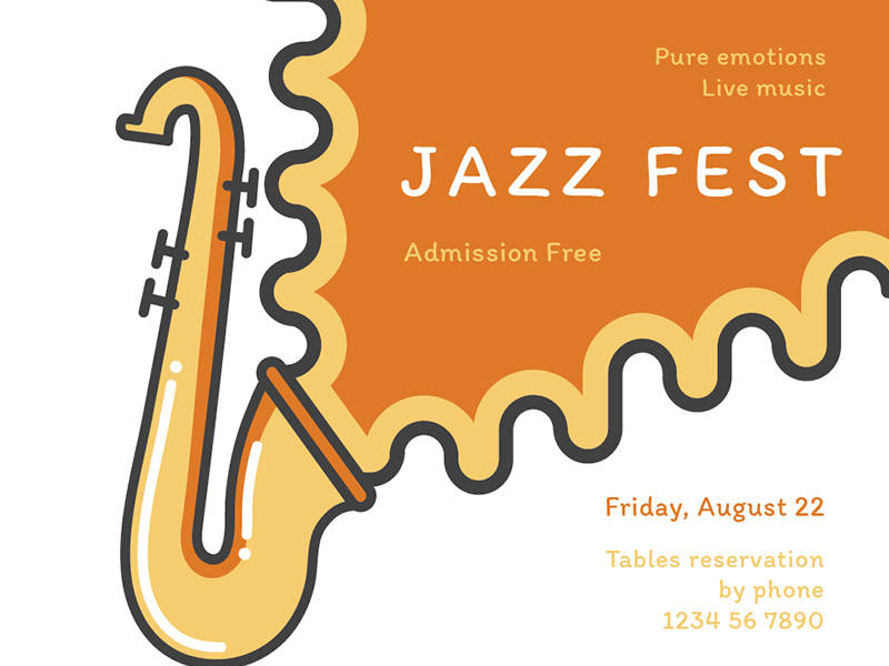 Jazz Festival | Modern and Creative Templates Suite banner editable flyer poster print promo social media