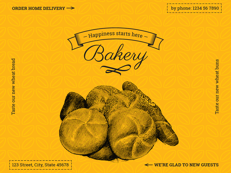 Bakery | Modern and Creative Templates Suite banner editable flyer poster print promo social media