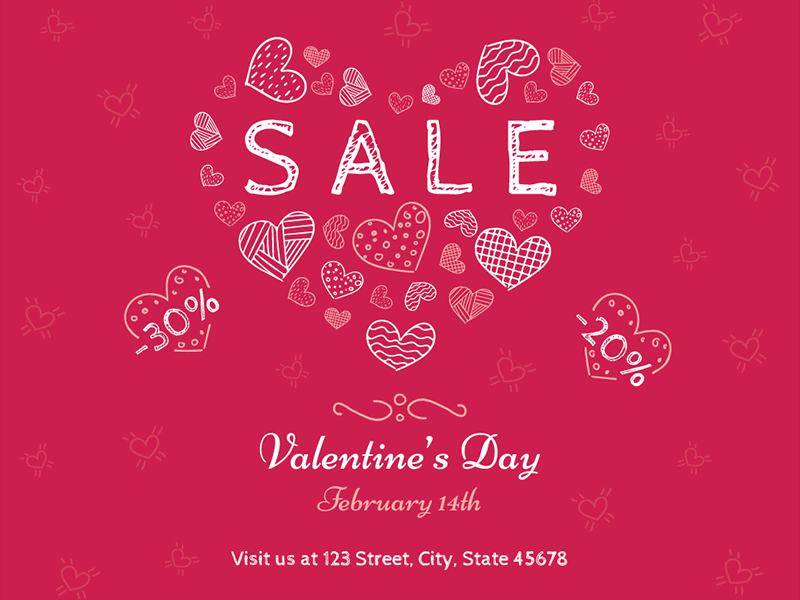 Valentine's Day | Modern and Creative Templates Suite promo editable print social media banner flyer poster