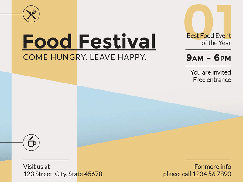 Food Festival | Modern and Creative Templates Suite banner editable flyer poster print promo social media