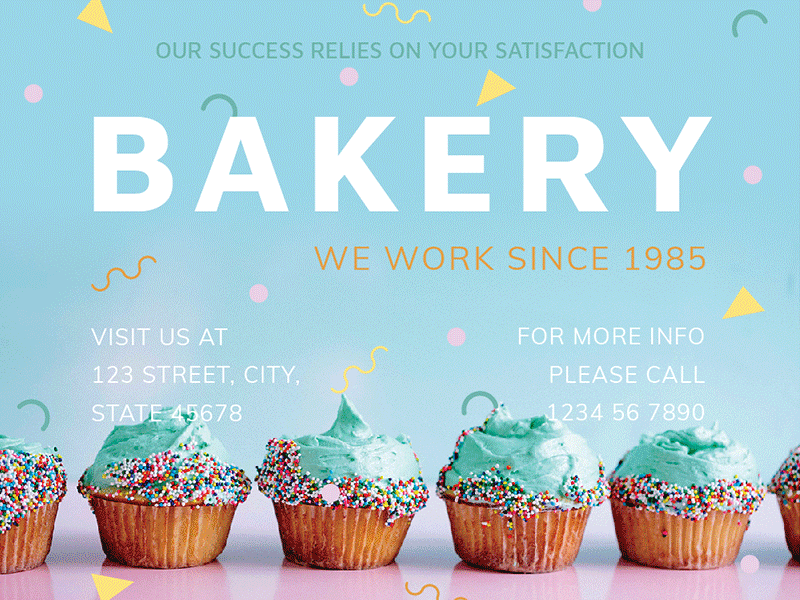 Bakery | Modern and Creative Templates Suite banner editable flyer poster print promo social media