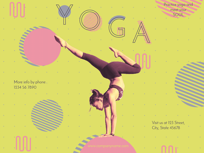 Yoga | Modern and Creative Templates Suite banner editable flyer poster print promo social media