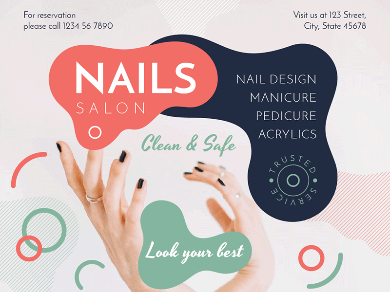 Nail Design Salon | Modern and Creative Templates Suite banner editable flyer poster print promo social media