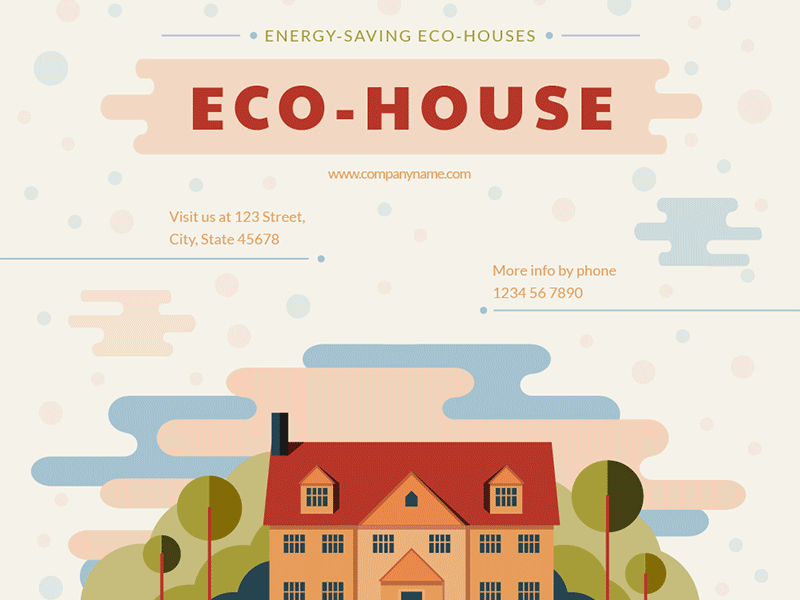 Eco House | Modern and Creative Templates Suite banner editable flyer poster print promo social media