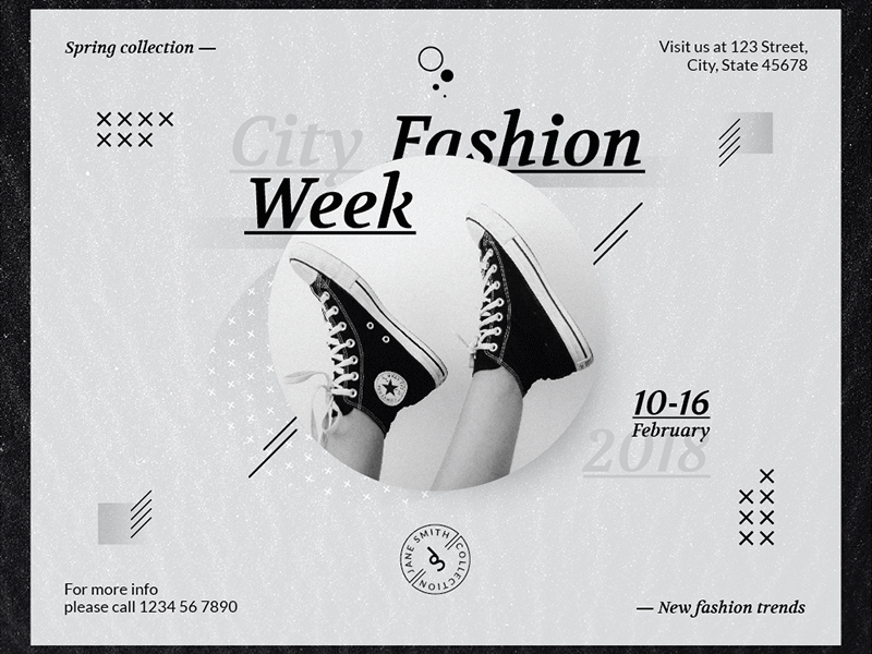 Fashion Week | Modern and Creative Templates Suite banner editable flyer poster print promo social media