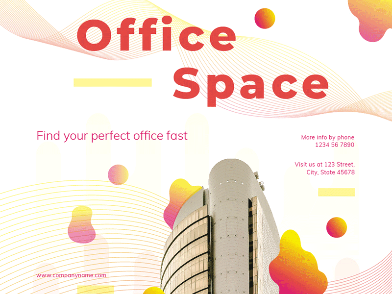 Office Space | Modern and Creative Templates Suite banner editable flyer poster print promo social media