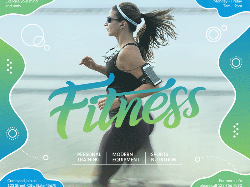 Fitness Centre Workout | Modern and Creative Templates Suite banner editable flyer poster print promo social media