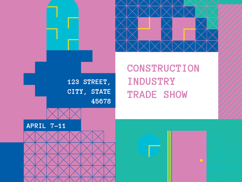 Construction Trade Show | Modern and Creative Templates Suite banner editable flyer poster print promo social media