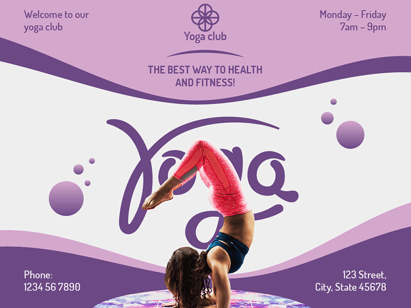 Yoga Fitness Club | Modern and Creative Templates Suite banner editable flyer poster print promo social media