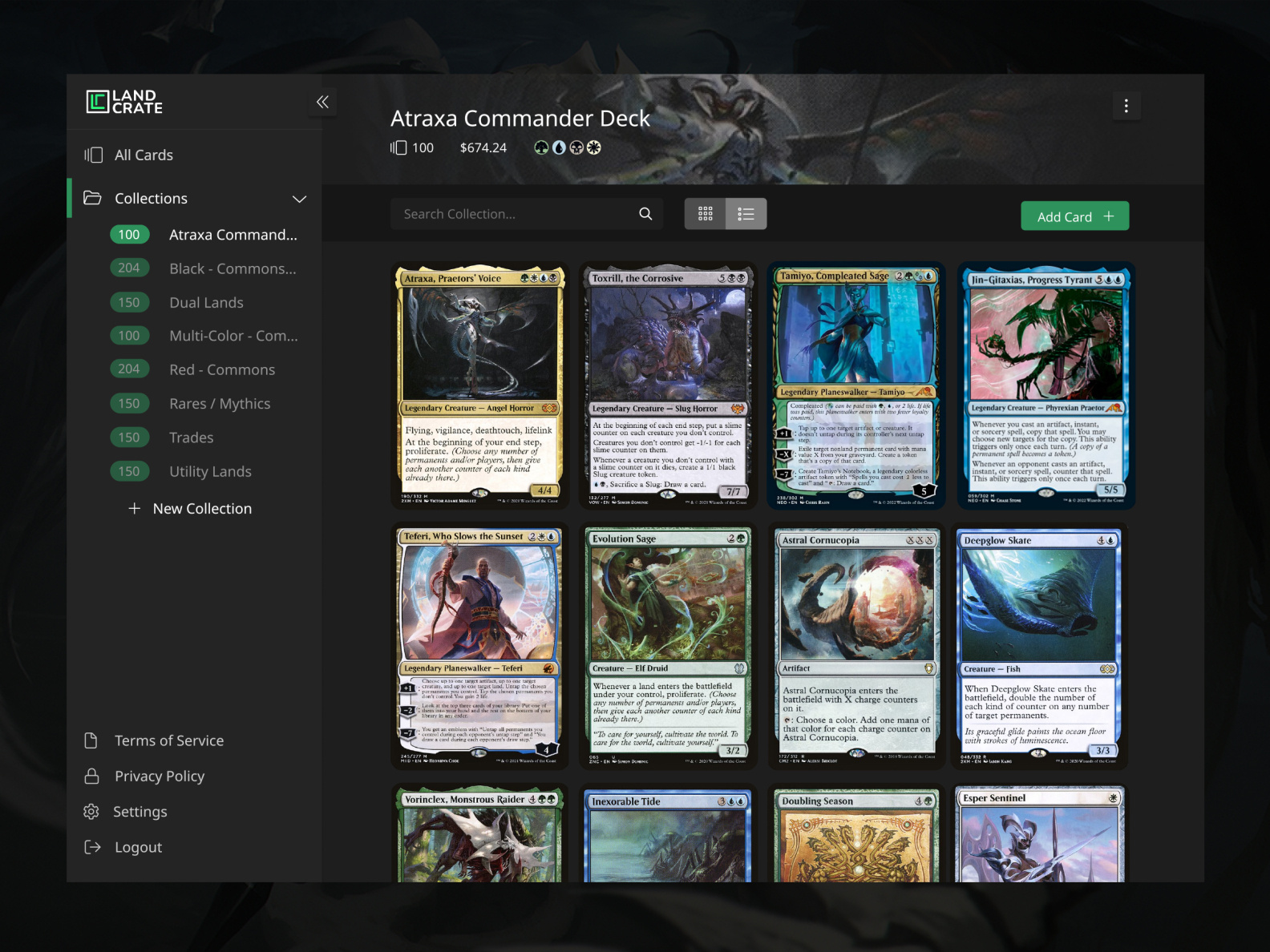 Mtg land calculator