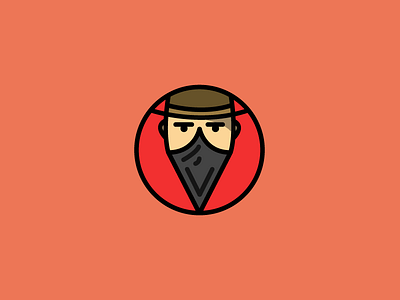 RDR 2 - Bandit logo bandit flat illustration logo red dead redemption