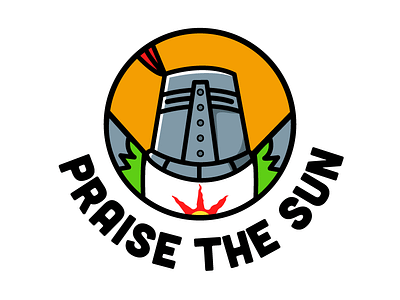 Solaire Redoux dark souls illustration logo praise the sun solaire solaire of astoria