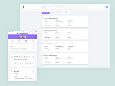 Task Dashboard for an insurtech interaction design mobile responsive ui ux