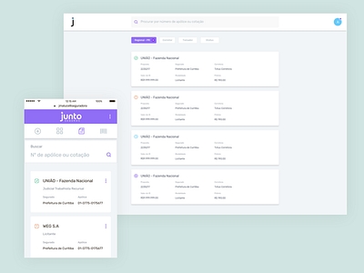 Task Dashboard for an insurtech