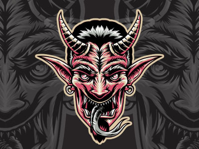 D I A B L O belcebu chamuco devil diablo illustration lucifer satan sticker