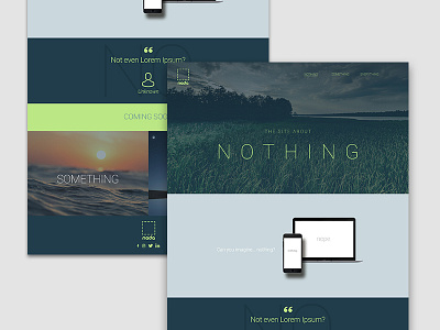 The site about Nothing design flat minimalist nada nothing webdesign website