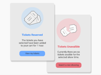 Ticket buying Flash Messages - Daily UI 011