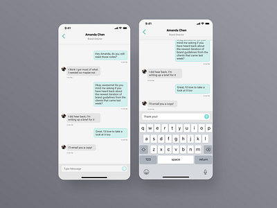 Aqua Chat - Direct Messaging - Daily UI 013 013 chat daily ui direct messaging