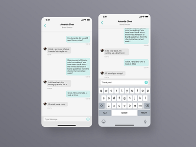 Aqua Chat - Direct Messaging - Daily UI 013