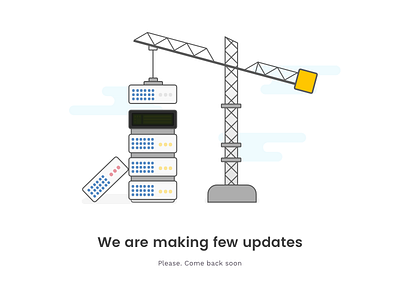 Under Maintenance building illustration maintenance ui upgrade