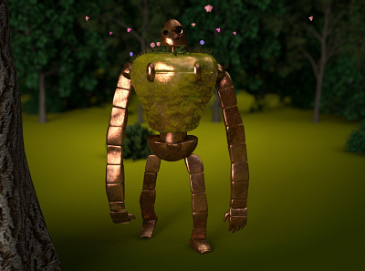 castle in the sky / robot 1.2 3d abstract animation anime art butterfly c4d cartoon castleinthesky character cinema4d flowers lighting metal motion movie nature octane robot tree