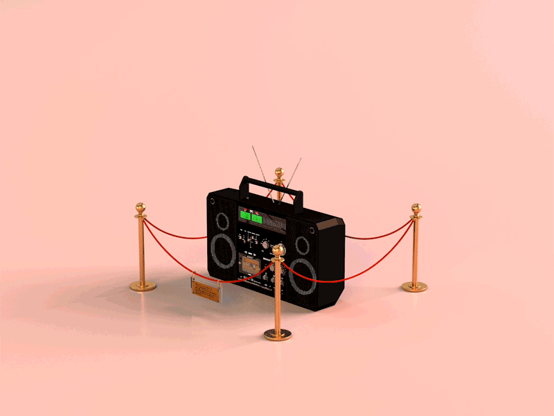 boombox 1.1 3d 90s abstract art boombox branding c4d cassette cinema4d design identity lighting music octane render retro technology throwback transformer vintage