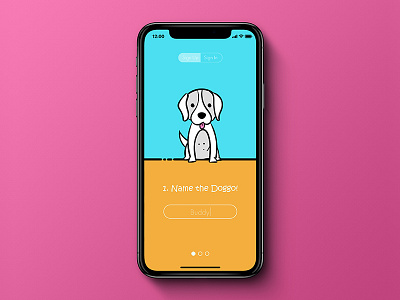 Onboarding app branding clean design dog flat icon identity illustration illustrator ios logo minimal mobile name onboarding ui ux vector web