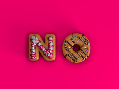 donut talk to me until I've had my morning coffee 1.1 3d abstract art c4d cinema4d creative design donut food lighting material minimal modelling octane render texture