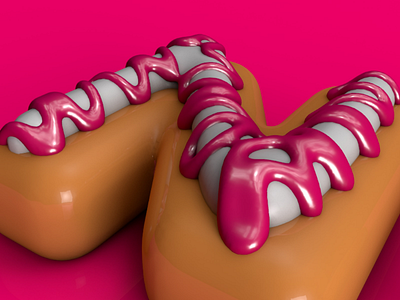 donut talk to me until I've had my morning coffee 1.2 3d abstract art c4d cinema4d creative design donut food lighting material minimal modelling octane render texture