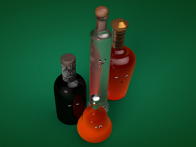 christmas spirits 1.2 3d abstract alcohol art c4d cinema4d creative design food lighting material minimal modelling octane render texture