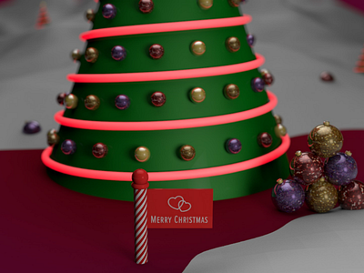 kris pringle & christmiss vickies 1.2 3d abstract art c4d christmas cinema4d creative design lighting material minimal modelling octane render texture winter