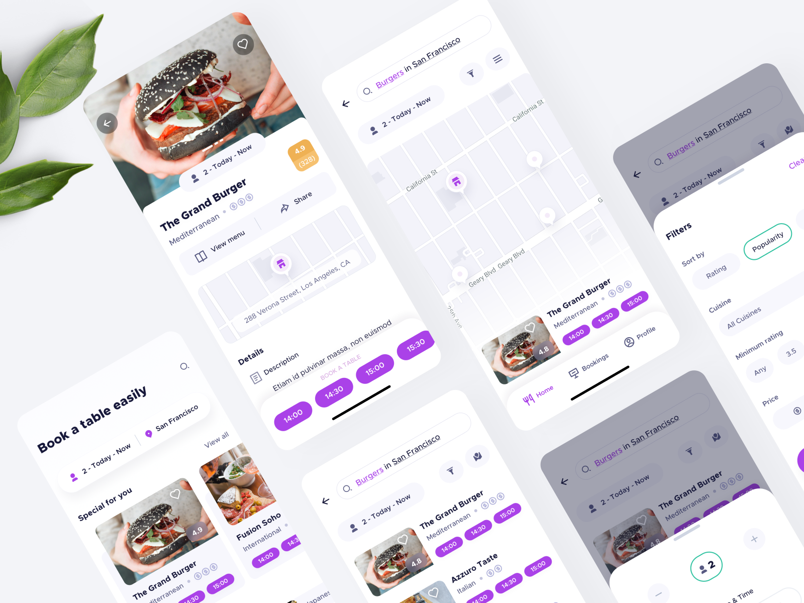 Restaurant Booking by Andreea Nicolaescu on Dribbble