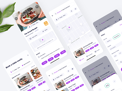 Restaurant Booking app app design booking ios mobile mobile app restaurant ui