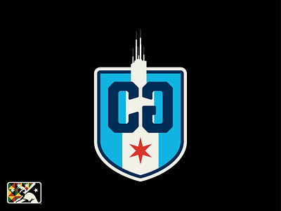 Chicago Giants badge baseball chicago giants logo negro leagues sports star tower