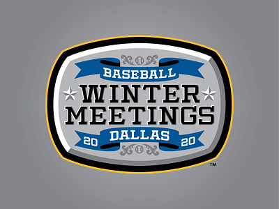 2020 Baseball Winter Meetings 2020 badge banner baseball meetings milb mlb star winter