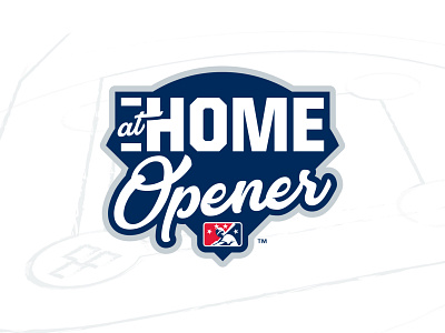 #MiLBAtHomeOpener at home badge baseball design diamond home logo milb opener sports