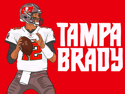 Tampa Brady buccaneers football illustration procreate sports tampa tampa bay tom brady