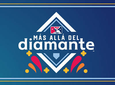 Más Allá Del Diamante // Beyond the Diamond baseball design diamante diamond home logo milb sports