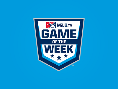 MiLB.TV Game of the Week Logo badge baseball design game logo milb sports stars week