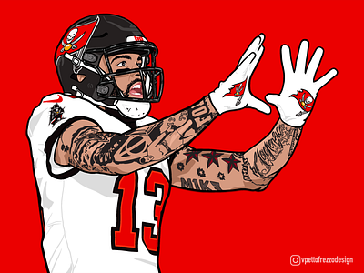 M1K3 EVANS apple pencil buccaneers design football illustration ipad pro procreate sports