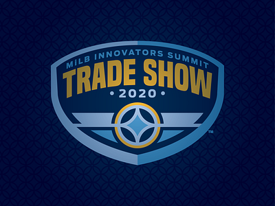Virtual Trade Show badge baseball branding design innovators logo milb sports summit