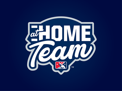 MiLB At Home Team at home badge baseball design diamond home logo milb sports team