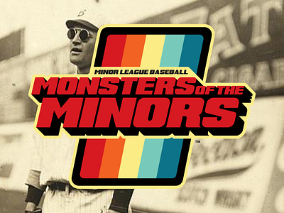 MiLB Monsters of the Minors badge baseball branding design logo milb minors monsters retro sports