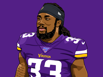 Dalvin Cook cook dalvin design football illustration ipad minnesota nfl procreate sports vikings