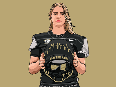 Sarah Fuller college design football fuller illustration ipad kicker play like a girl procreate sarah soccer sports vanderbilt vandy